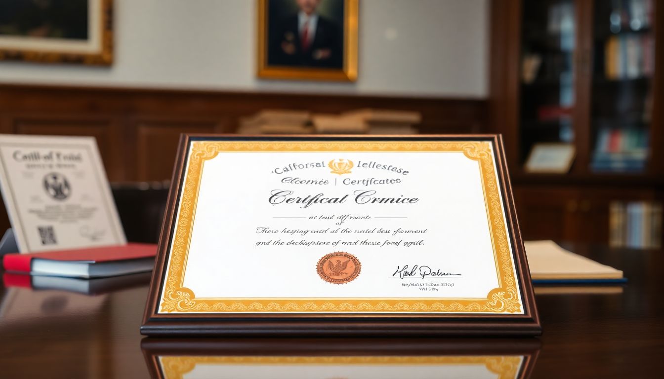 certificate